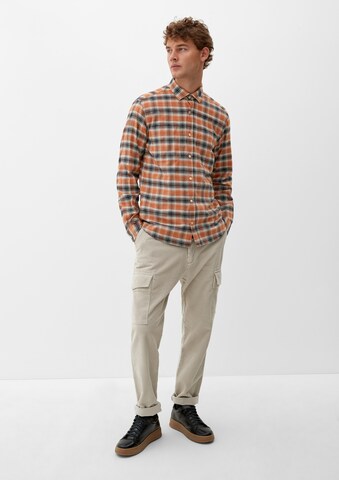 s.Oliver Regular fit Button Up Shirt in Orange