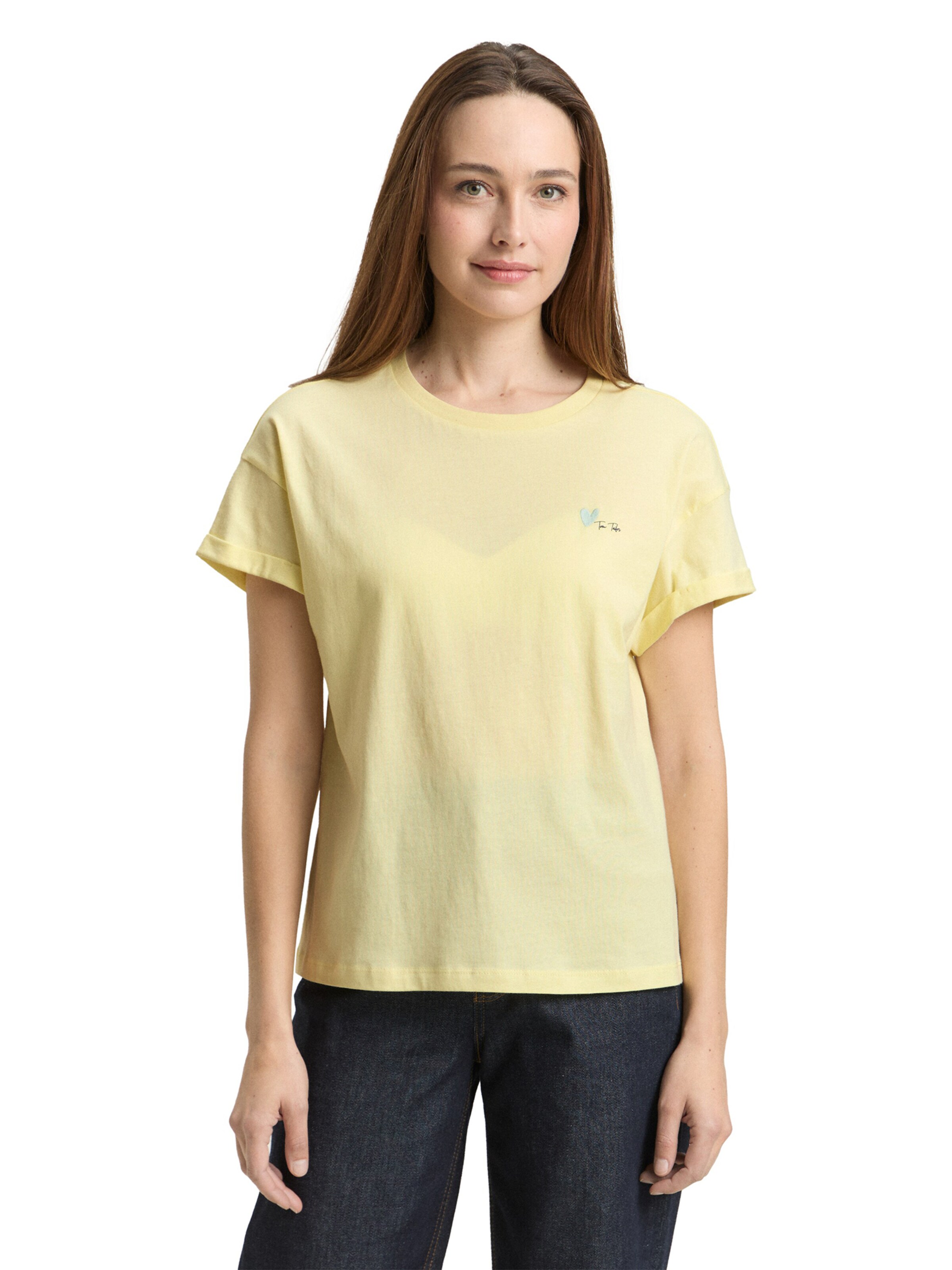 TOM TAILOR T-Shirt in Gelb: Vorderseite