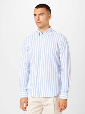 TOMMY HILFIGER Regular Fit Hemd in Blau: Vorderseite