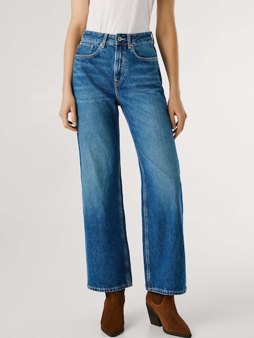 Pepe Jeans Wide leg Jeans in Blauw: voorkant