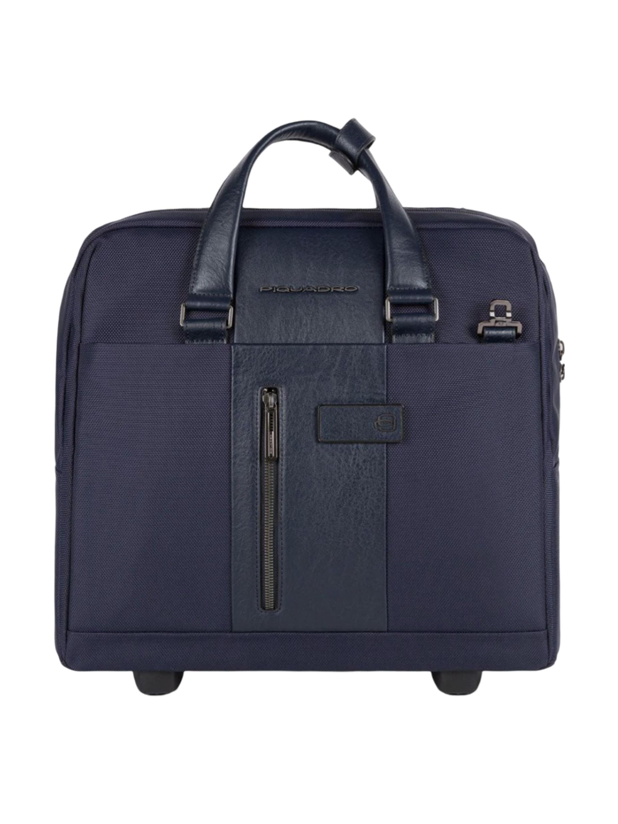 Piquadro Trolley in Blauw: voorkant