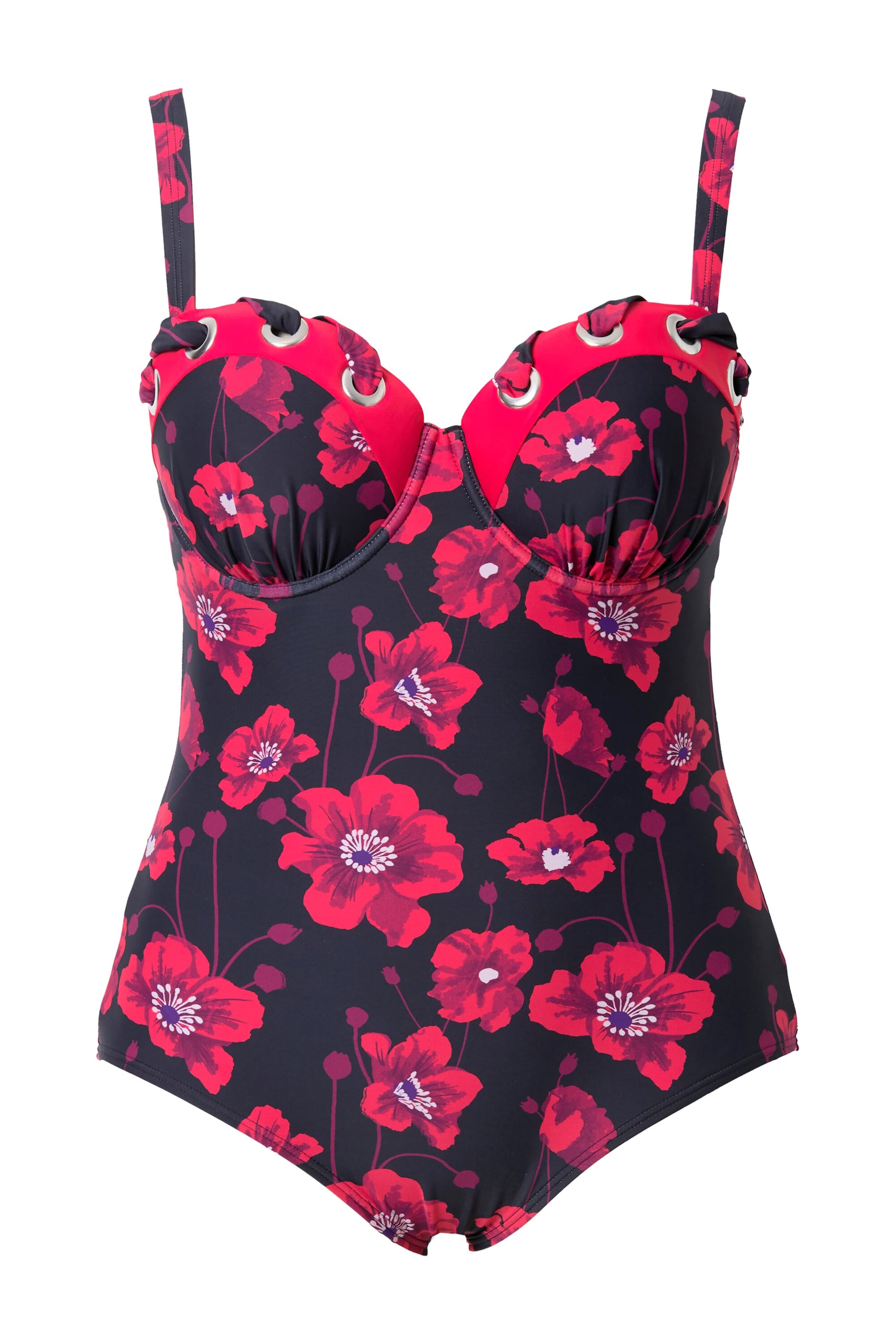 Push-up Maillot de bain Ulla Popken en rose : devant