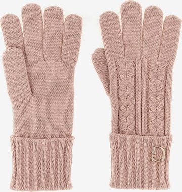 GUESS Full Finger Gloves in Pink: front