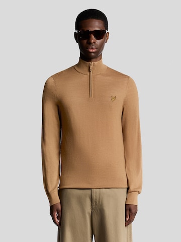 Lyle & Scott Trui 'Tonal Eagle' in Beige: voorkant
