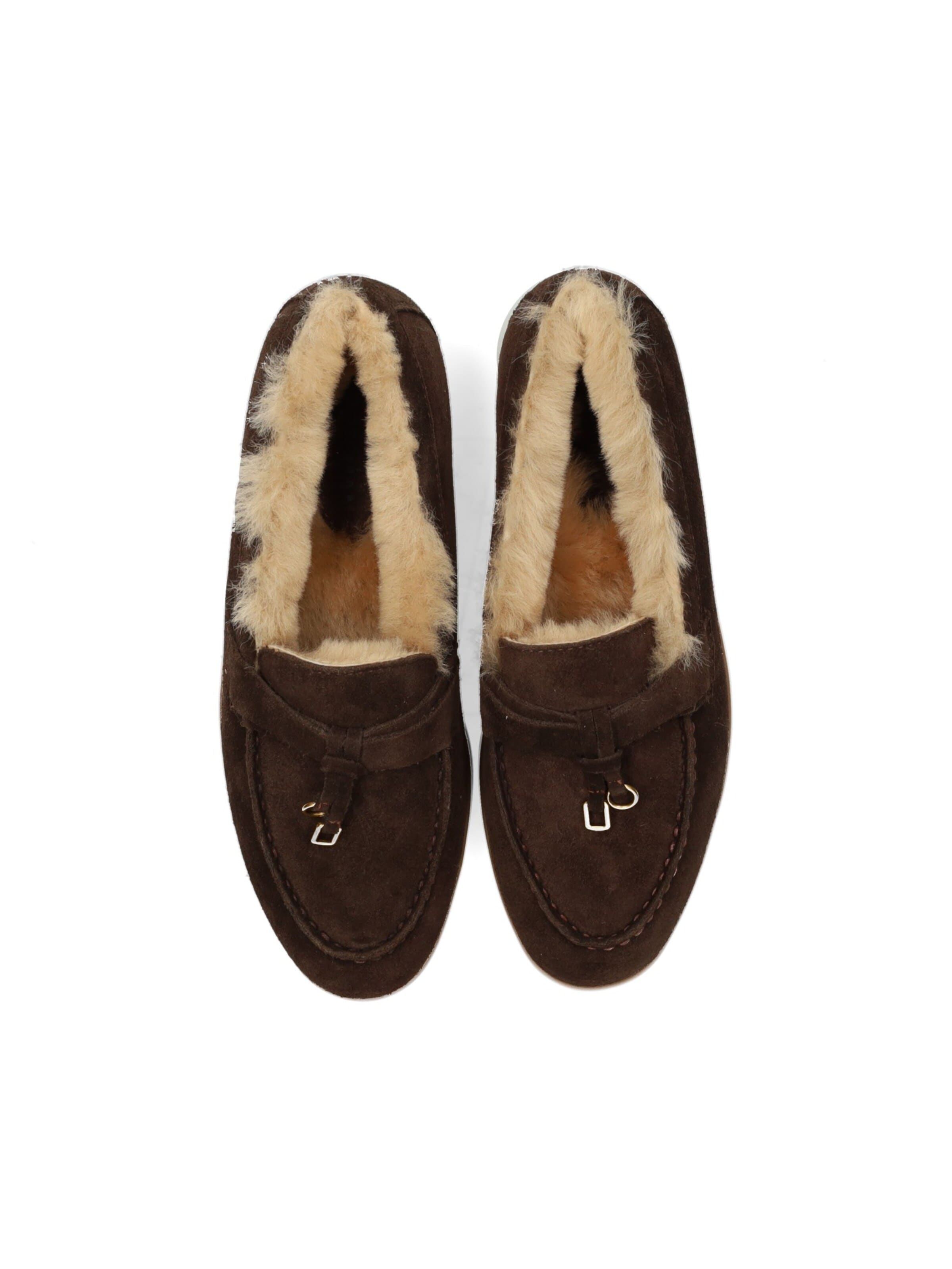 Poelman Instappers 'Poelman ZALAMA Damen Loafer' in Bruin