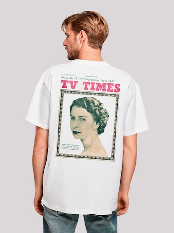 T-Shirt 'TV Times Queen Elizabeth II 1957 Cover' F4NT4STIC en blanc