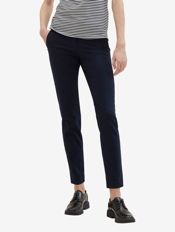 Coupe slim Pantalon chino TOM TAILOR en bleu : devant