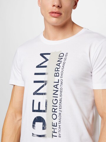 TOM TAILOR DENIM T-Shirt in Weiß