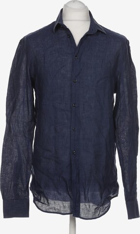 Emporio Armani Button Up Shirt in L in Blue: front