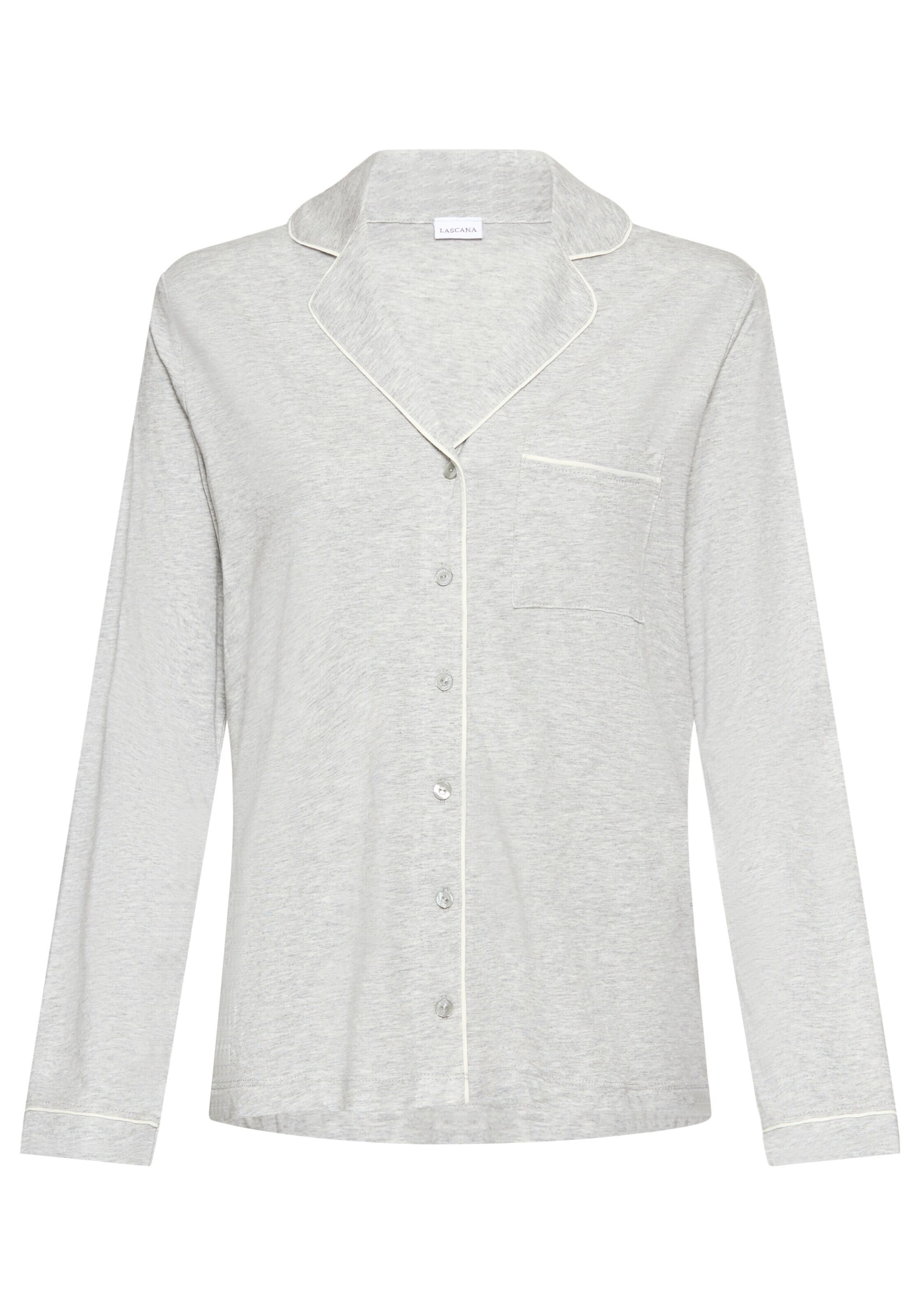 LASCANA Μπλουζάκι ύπνου σε γκρι: μπροστά