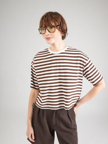 PIECES Shirt 'PCSadie' in Brown: front