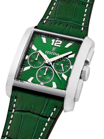 FESTINA Analogové hodinky 'Chronograph Timeless Chronograph' – zelená