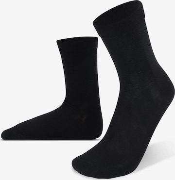 normani Socks ' Bambus ' in Black: front