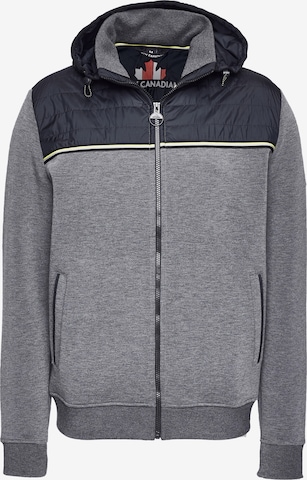 NEW CANADIAN Zip-Up Hoodie in Grey: front