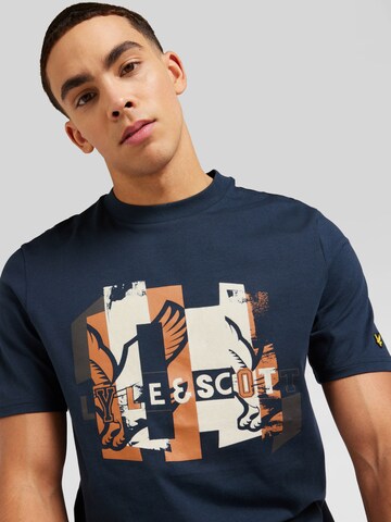 T-Shirt 'Varsity' Lyle & Scott en bleu