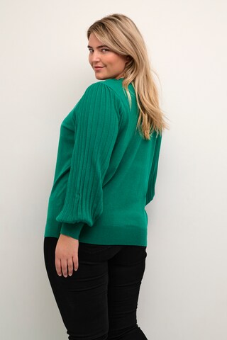 Pull-over 'Cloni' KAFFE CURVE en vert