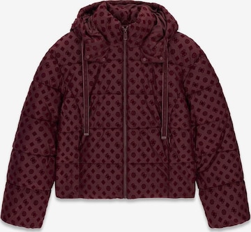 GUESS Winter Jacket in Brown: front