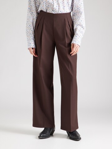 VERO MODA Wide leg Παντελόνι πλισέ 'VMHailey' σε καφέ: μπροστά