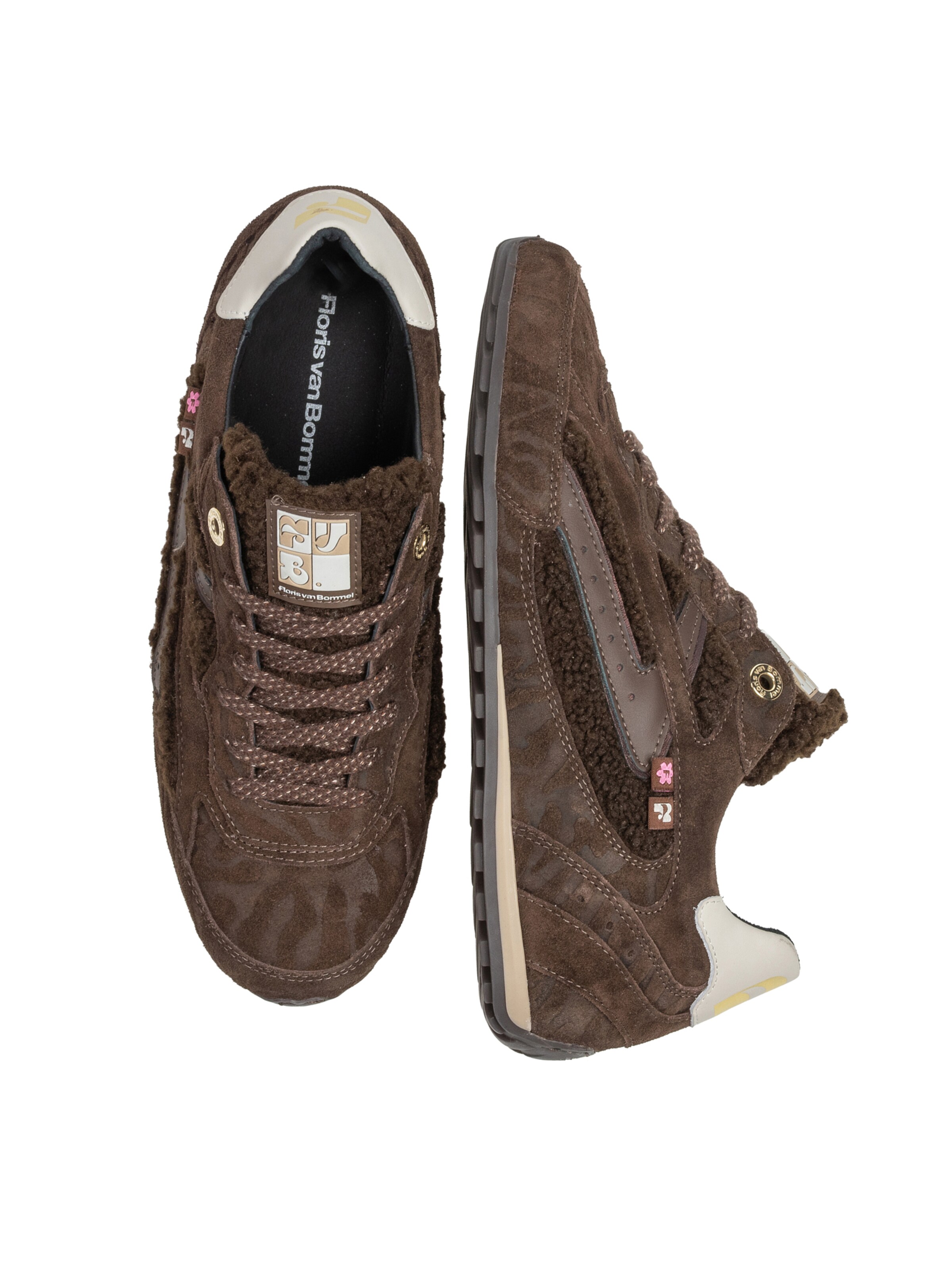 Baskets basses 'Illvi 01' Floris van Bommel en marron