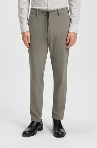 BOSS Slim fit Pants 'Genius' in Green: front