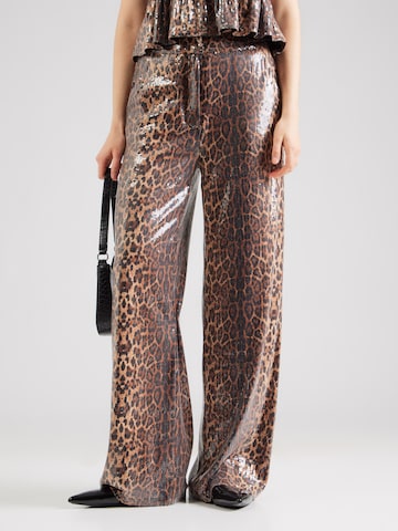 Harper & Yve Wide Leg Housut 'HOLLY' värissä ruskea: etupuoli