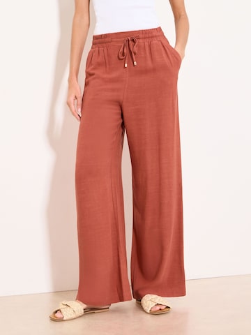 Lipsy Regularen Hlače | rjava barva