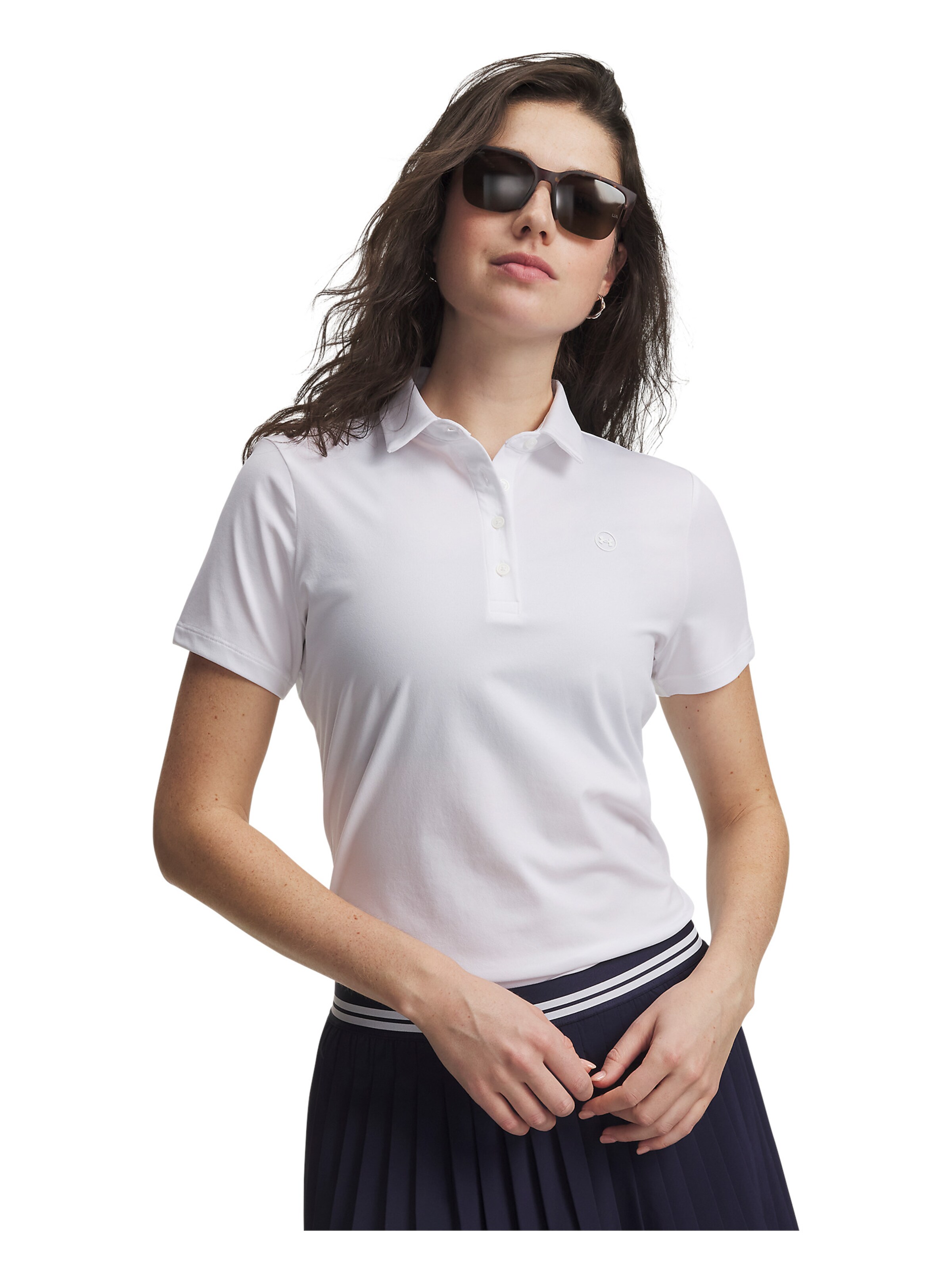 UNDER ARMOUR Performance Shirt in White: front
