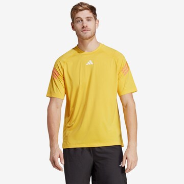 ADIDAS PERFORMANCE Functioneel shirt 'Train Icons' in Geel: voorkant