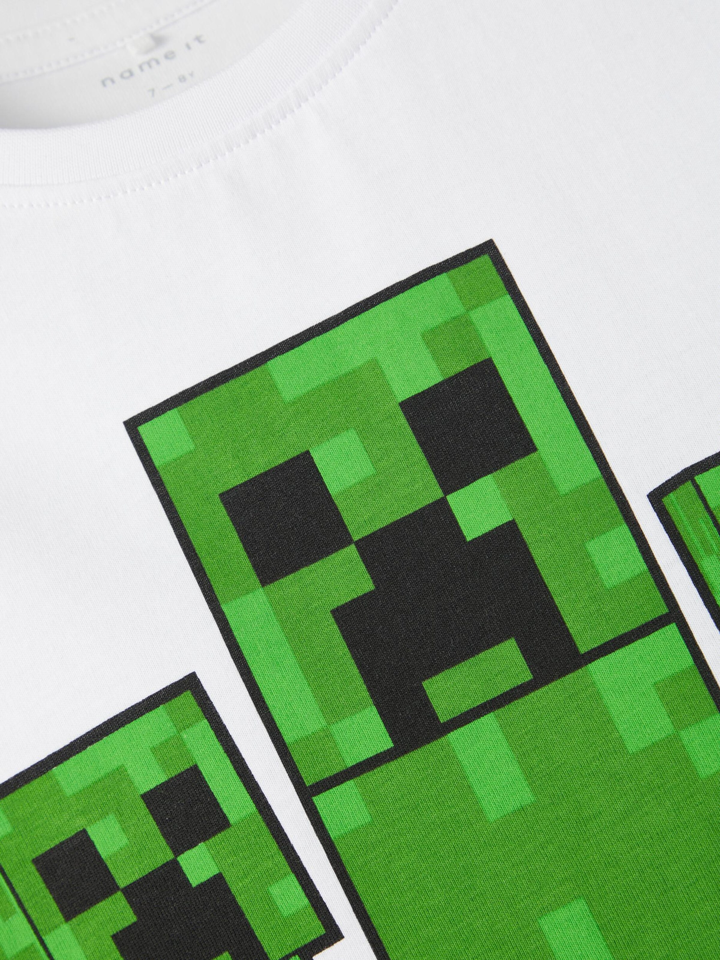 Kinder Teens (Gr. 140-176) NAME IT T-Shirt 'Manu Minecraft' in Weiß - CC40831 Kinder Teens (Gr. 140-176) NAME IT T-Shirt 'Manu Minecraft' in Weiß - CC40831