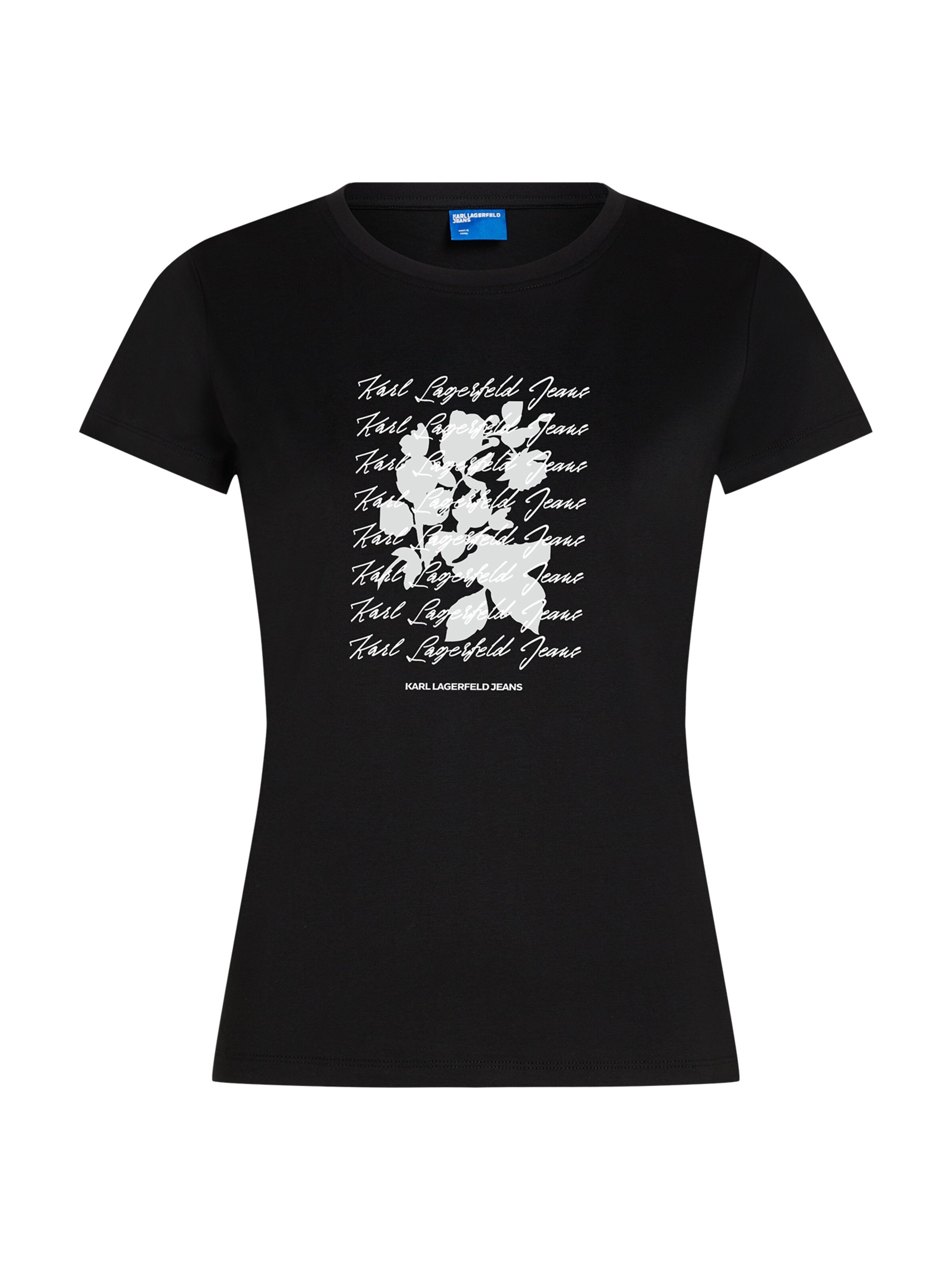 Tricou de la KARL LAGERFELD JEANS pe negru: față