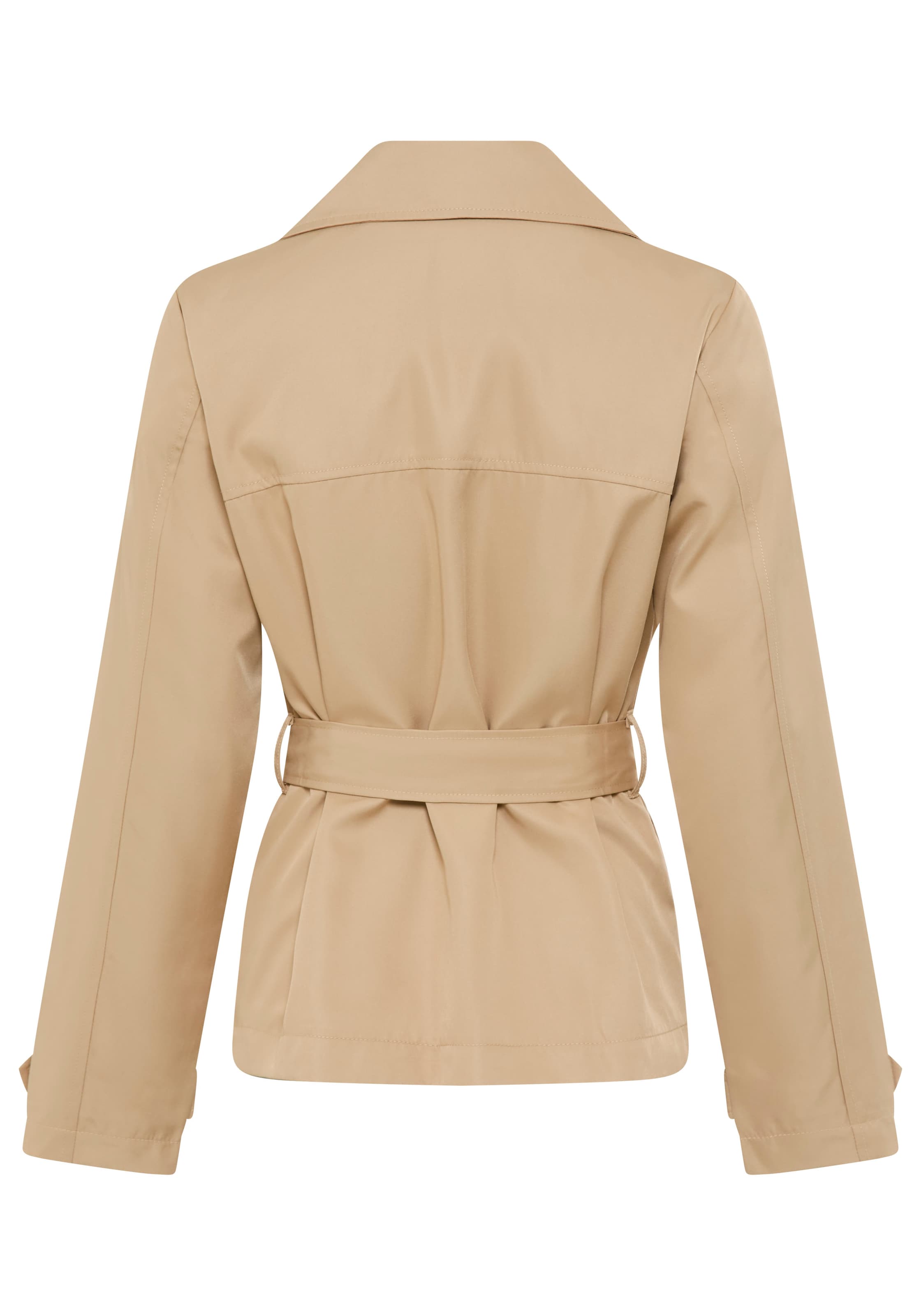 LAURA SCOTT Between-Seasons Coat in Beige