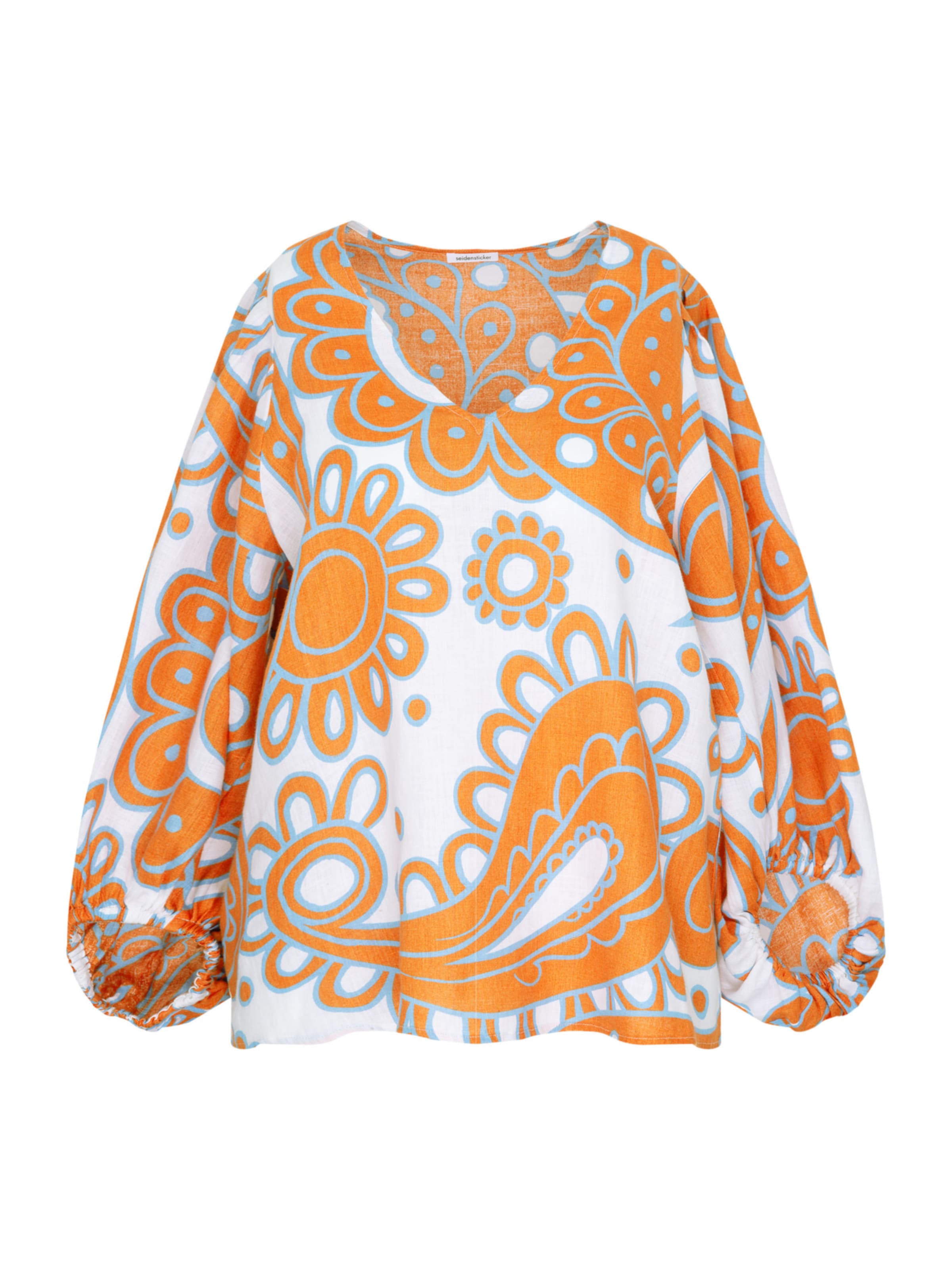 SEIDENSTICKER Shirt 'The Statement Prints' in Oranje: voorkant