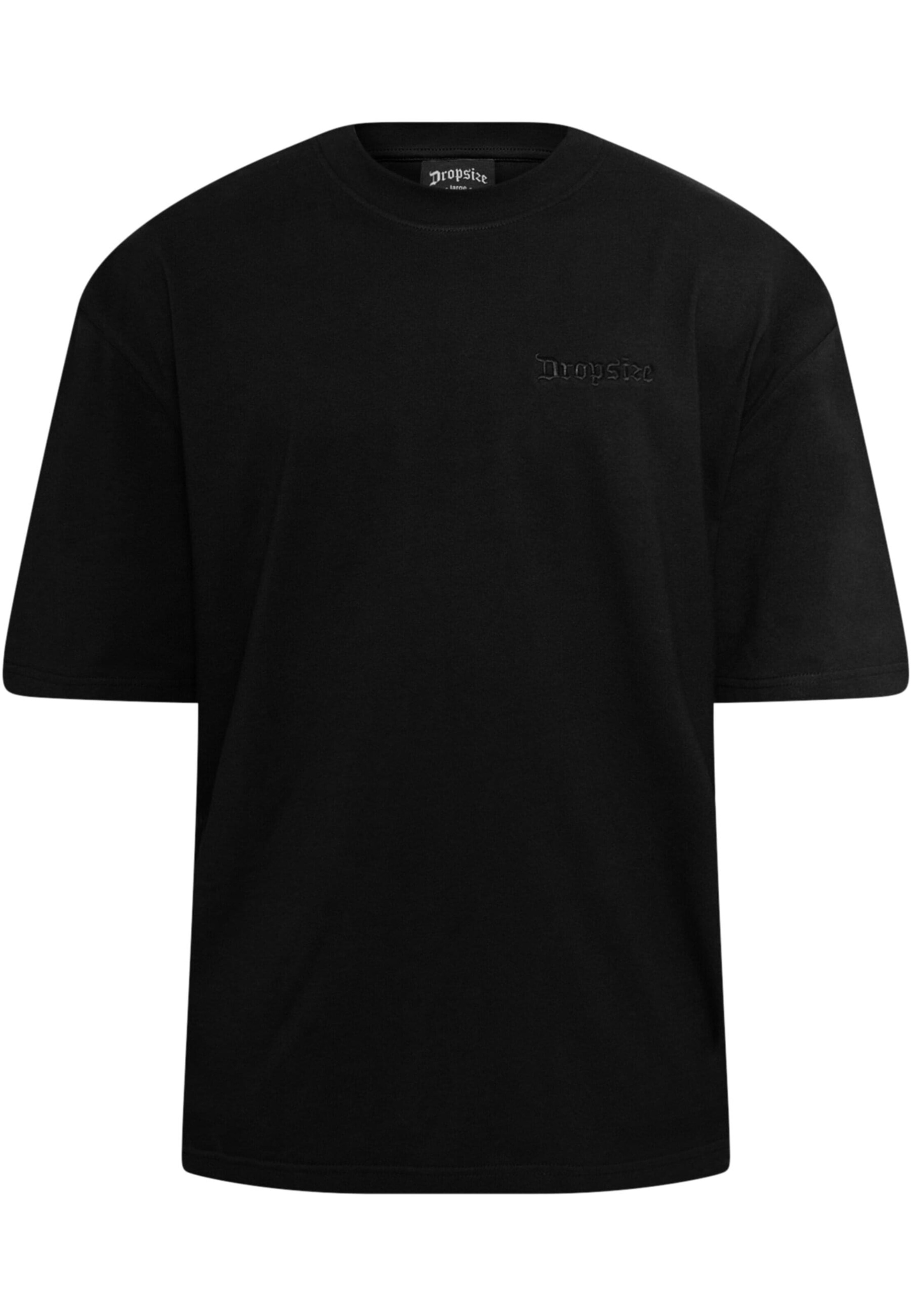 T-Shirt Dropsize en noir : devant
