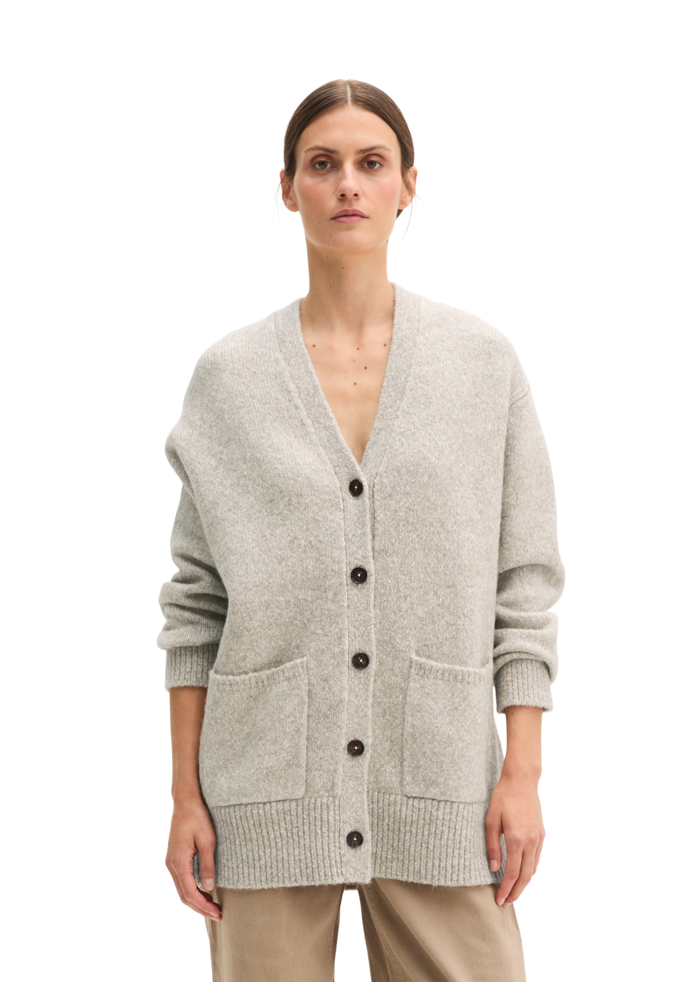Marc O'Polo Strickjacke in Braun: Vorderseite