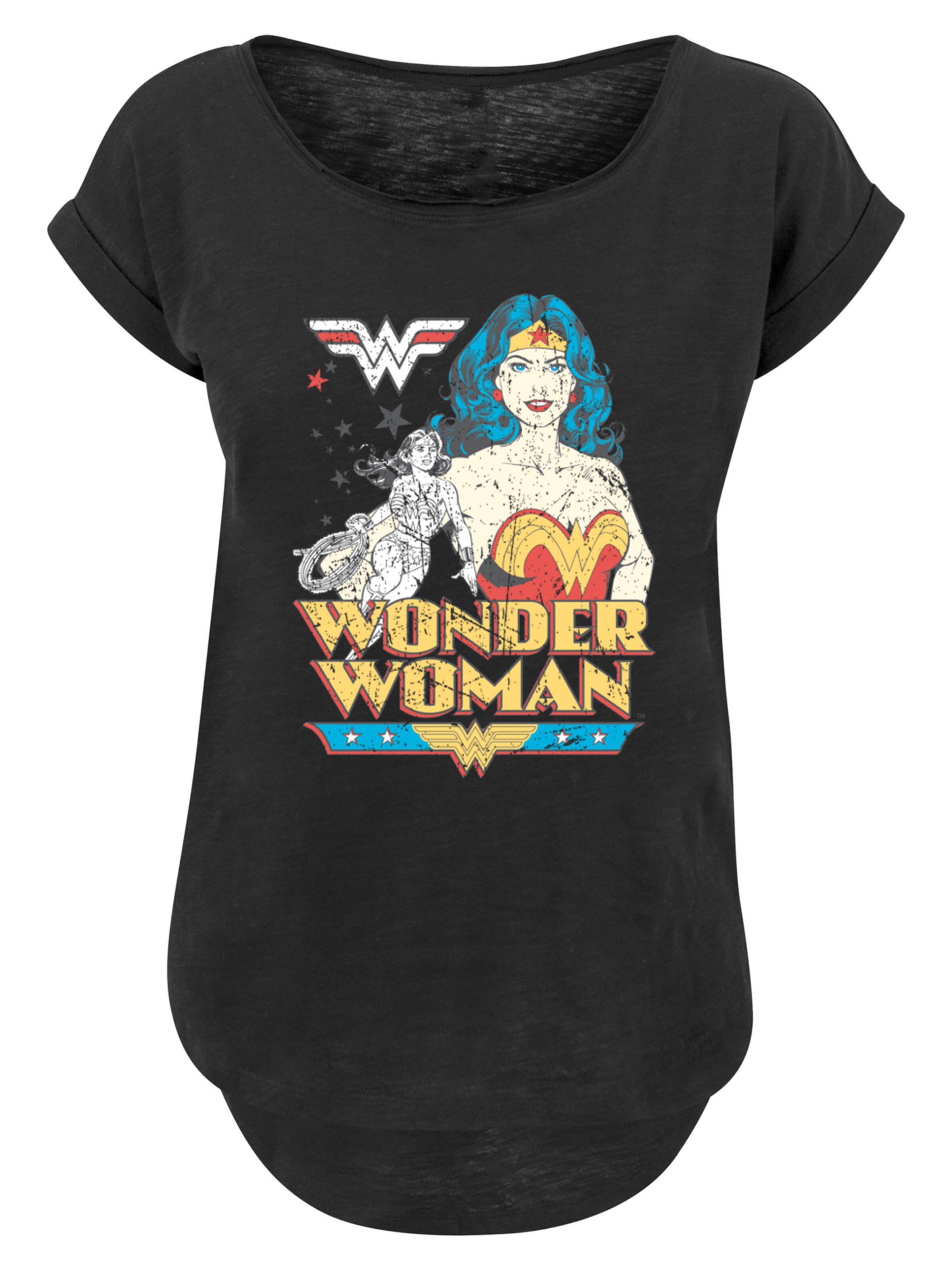 T-shirt 'DC Comics Wonder Woman Posing' F4NT4STIC en noir : devant