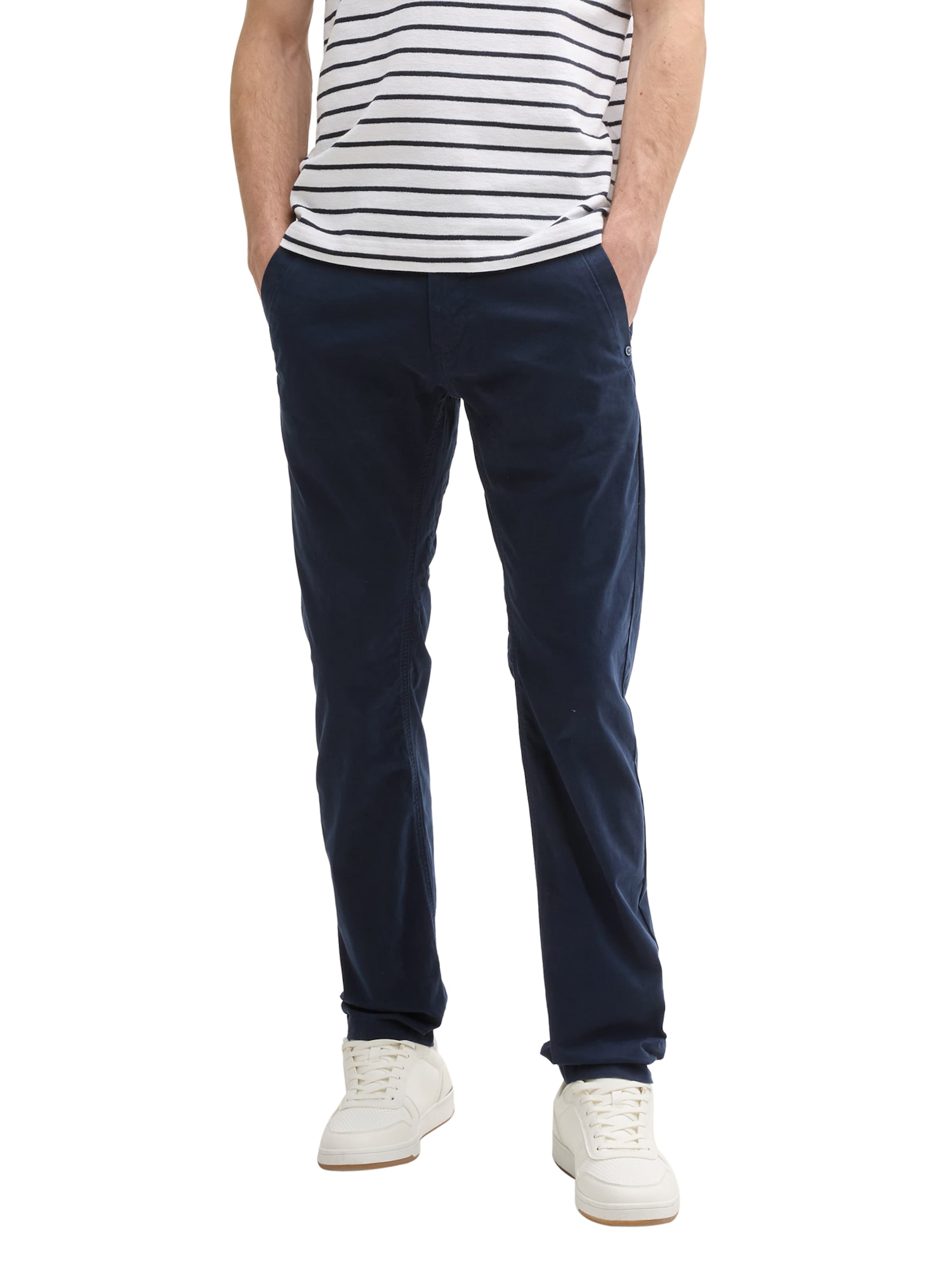 TOM TAILOR Regular Chino trousers in Blue: front