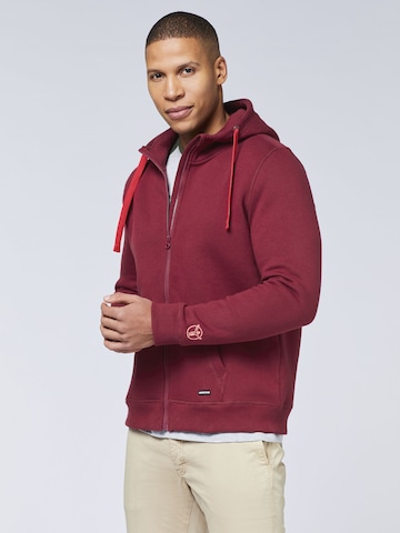 CHIEMSEE Zip-Up Hoodie in Red: front