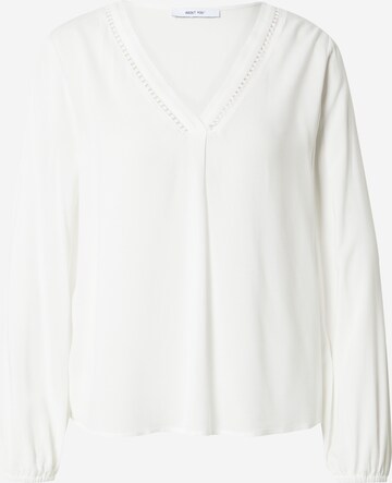 ABOUT YOU Blouse 'Lia' in Wit: voorkant