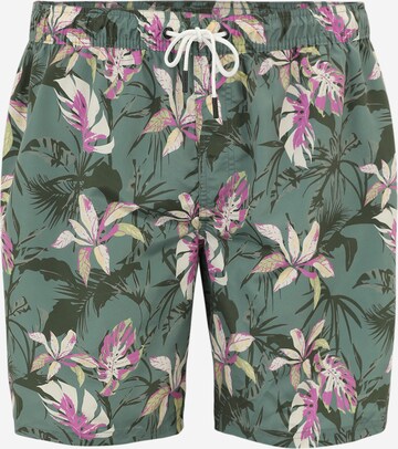 Jack & Jones Plus - Bermudas 'FIJI' en verde: frente