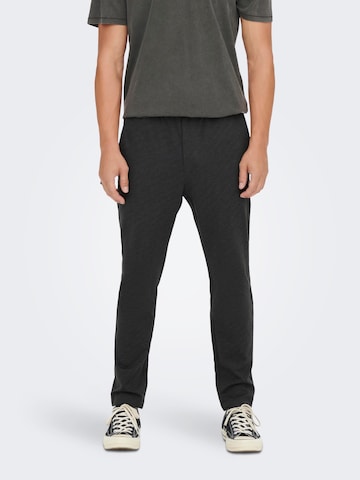 Regular Pantalon 'Linus' Only & Sons en noir : devant