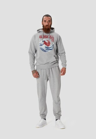 Oldskull Kapuzensweater 'Asian Big W' in Grau