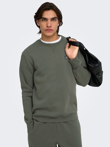 Only & Sons Sweatshirt 'ONSDawson' in Groen