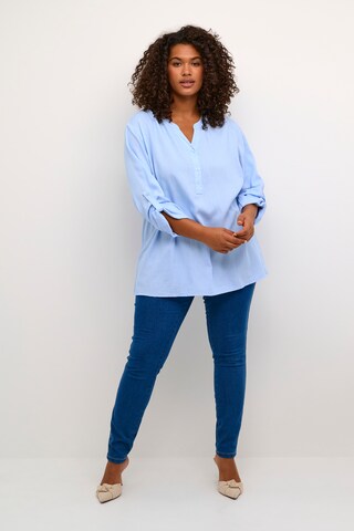 KAFFE CURVE Blouse 'Mille' in Blauw