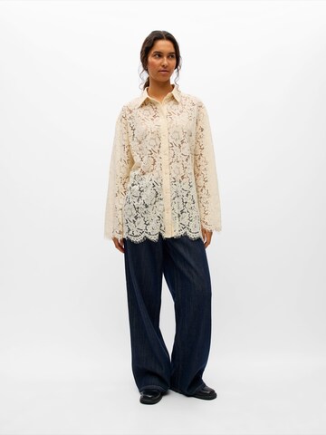 OBJECT - Blusa 'OBJGINIA' en beige: frente