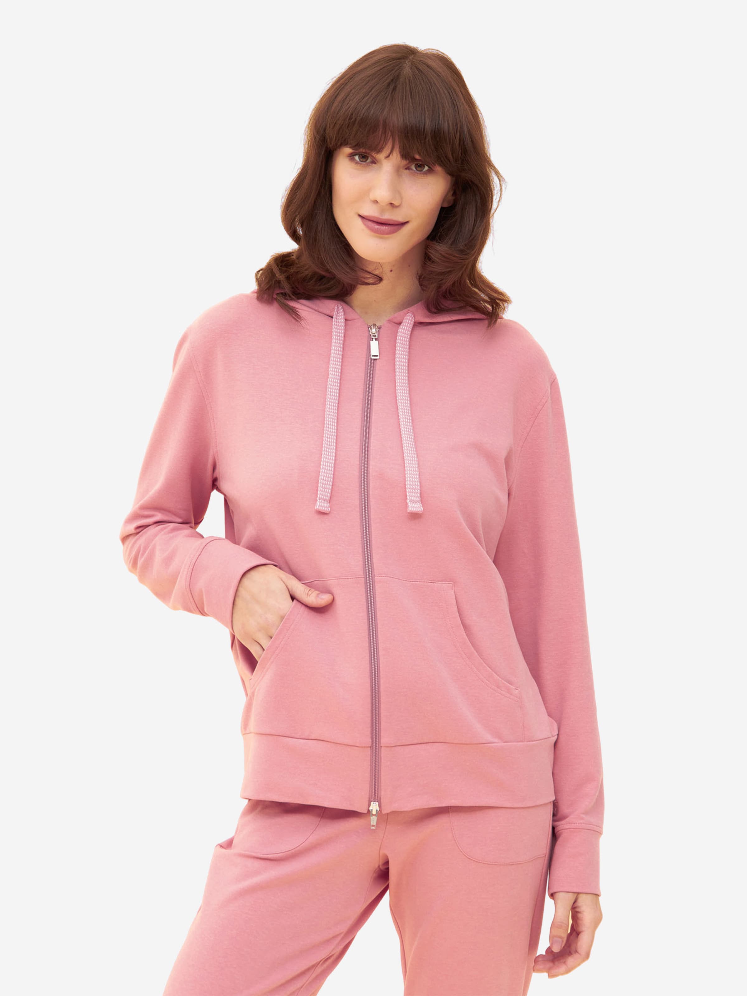 Rösch Sweat jacket ' Basic Hoodie ' in Pink