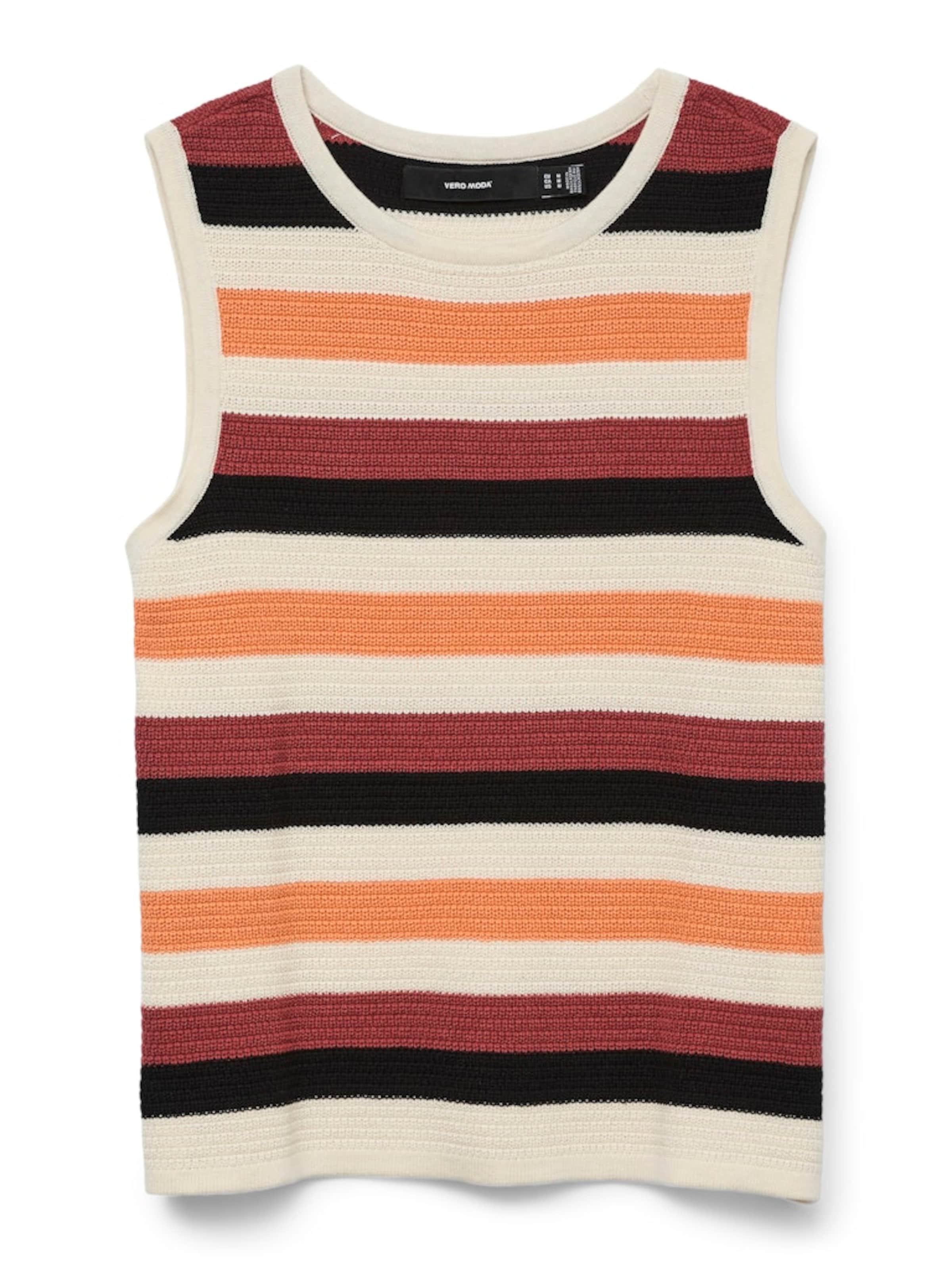 VERO MODA Broderad topp 'VMAruba' i beige: framsida