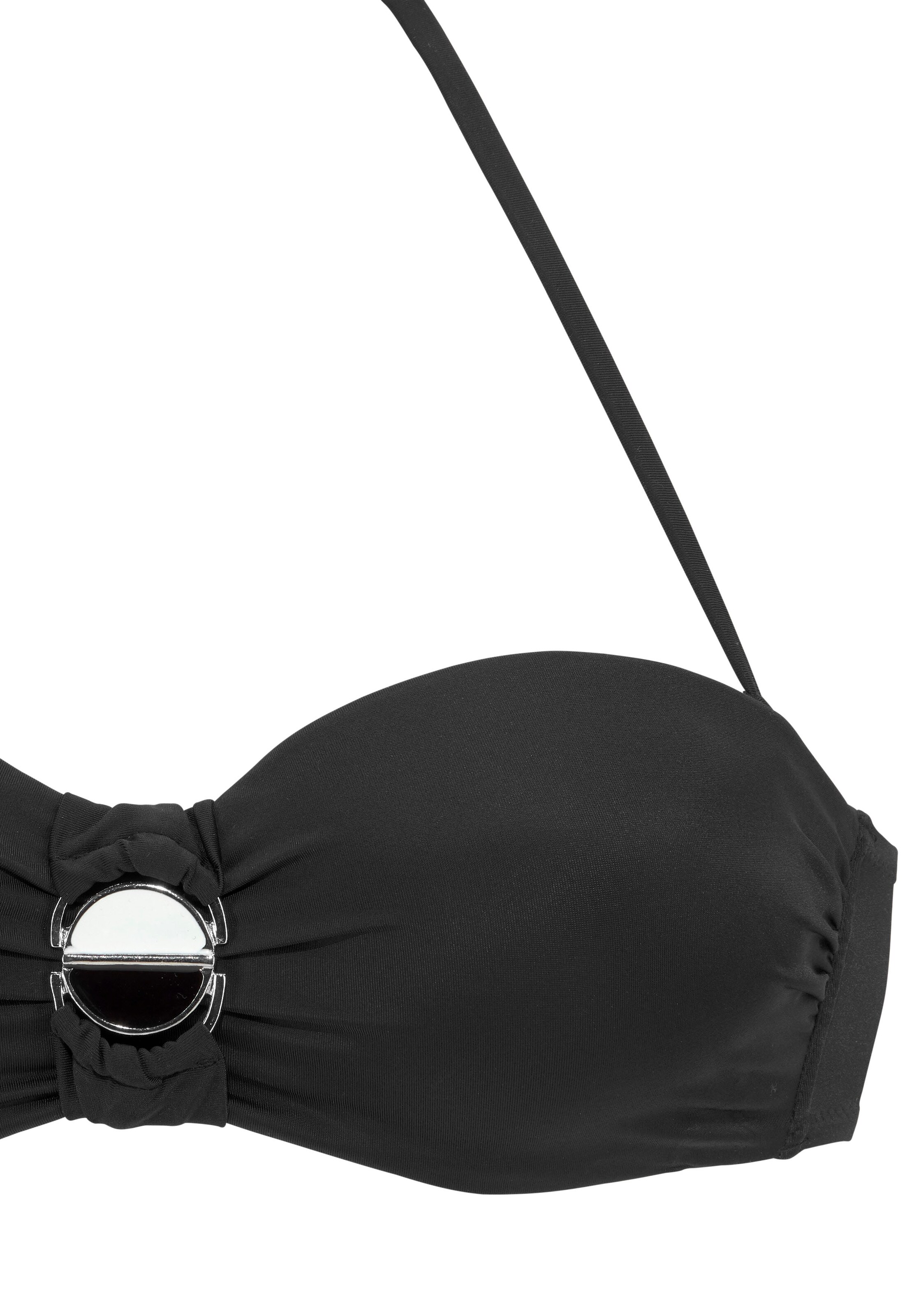 JETTE Bandeau Bikini in Black