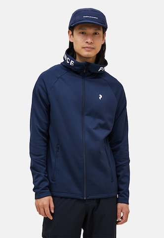 Veste en polaire fonctionnelle 'Rider' PEAK PERFORMANCE en bleu : devant