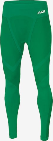 JAKO Skinny Athletic Pants 'Comfort 2.0' in Green: front