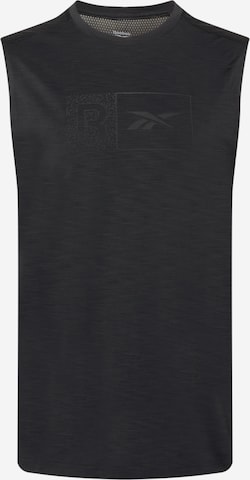 Reebok - Camisa funcionais 'Workout Ready' em preto: frente